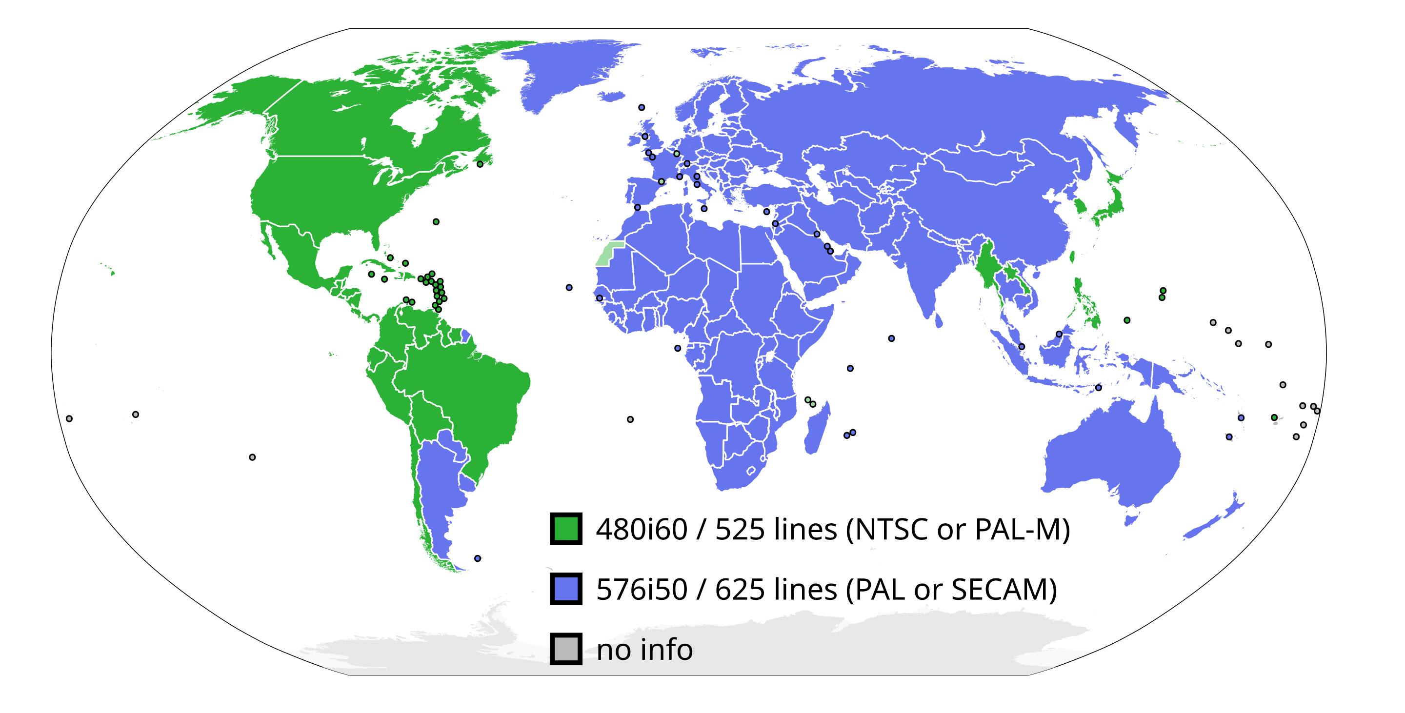 Countries Support the 480i