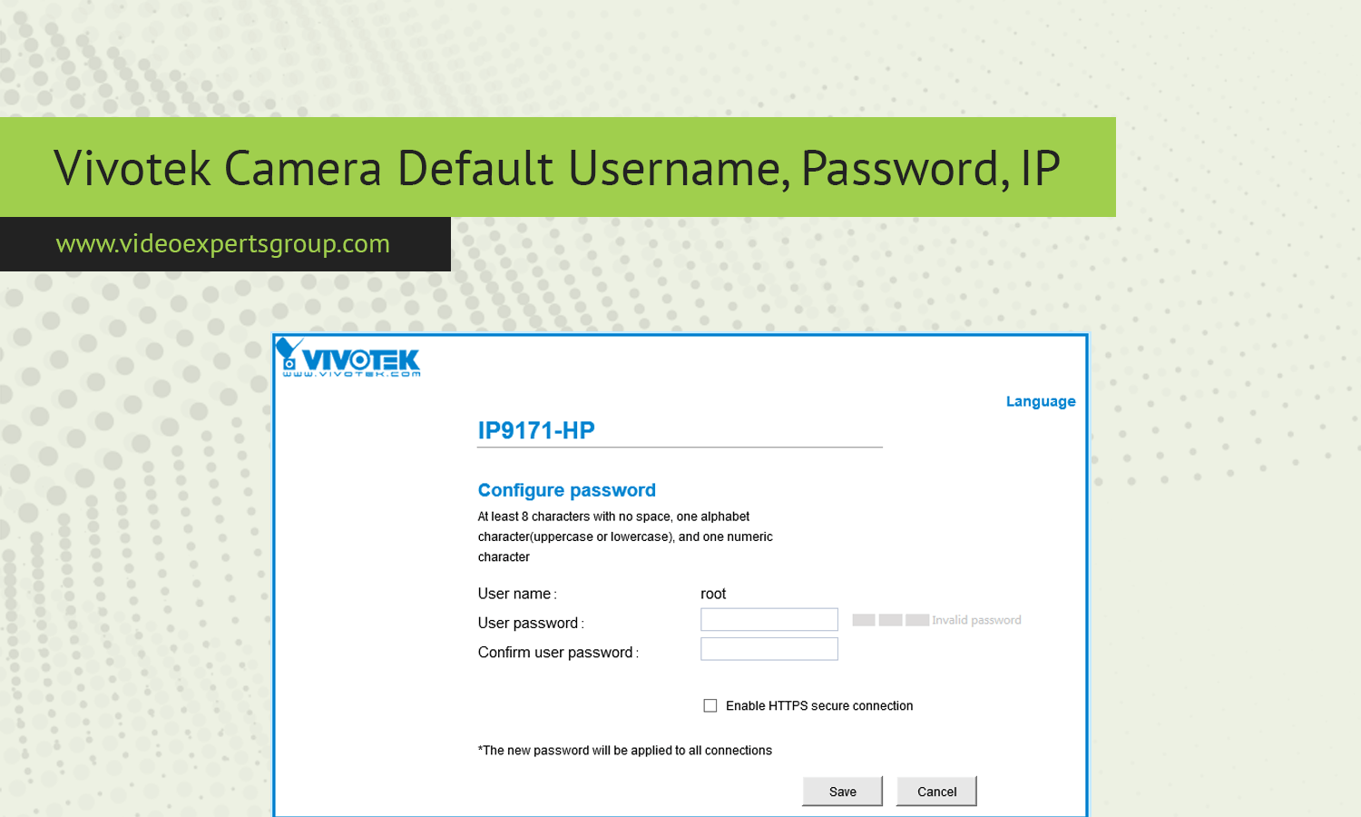 Vivotek Camera Default Username, Password, IP