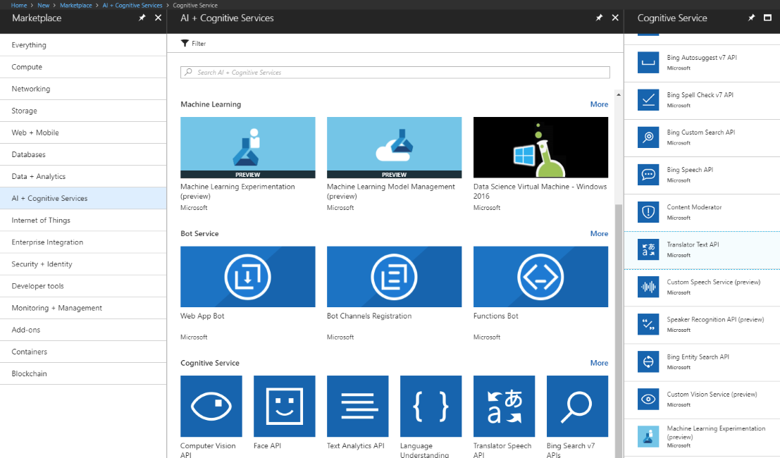 Azure Cognitive Services