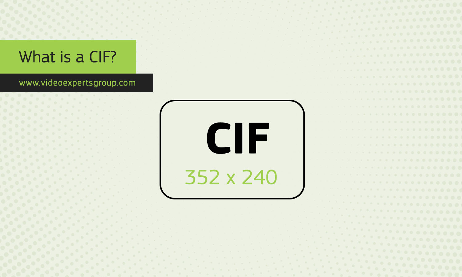 CIF: Common Intermediate Format